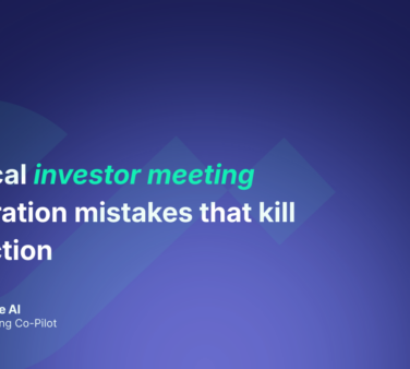 investor meeting preparation