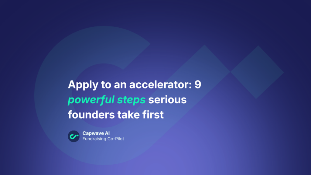 apply to an accelerator