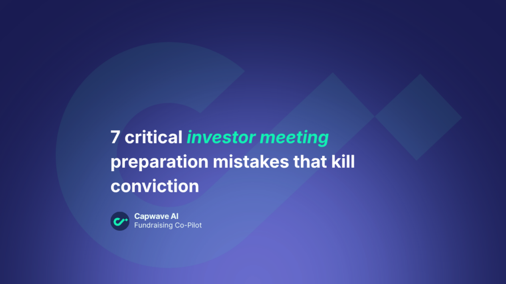 investor meeting preparation