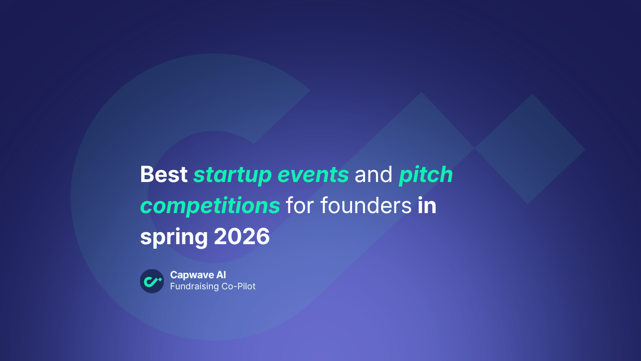 Best Startup Events and Pitch Competitions for Founders in Spring 2026